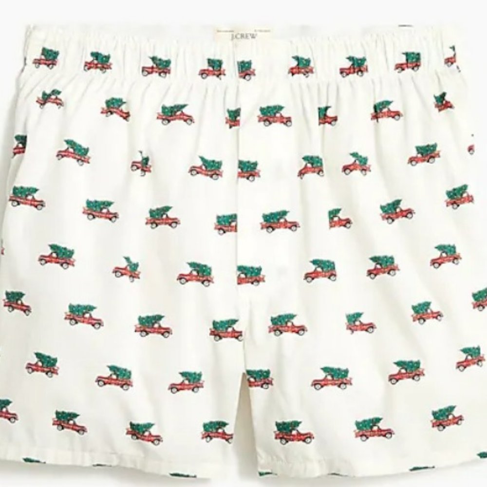 J Crew Woven Boxers - Ivory Multi S (AS576)